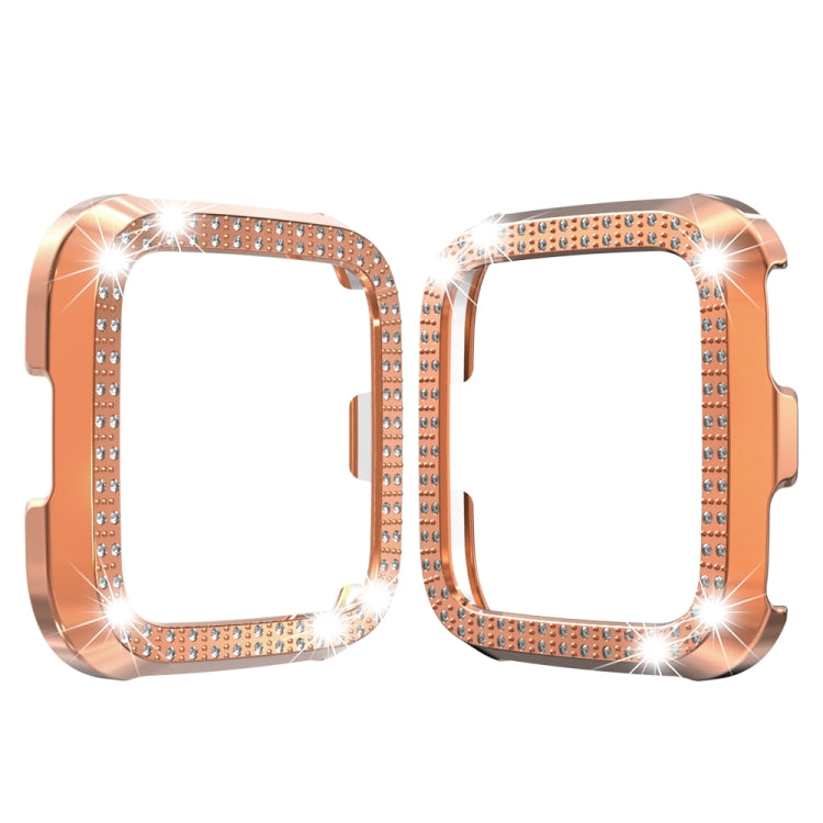 For Fitbit versa / versa lite PC Double-Row Diamond-Encrusted Protective Shell