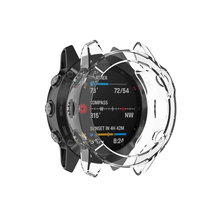 Suitable for Garmin Fenix 6X / 6X Pro Transparent TPU Silica Gel Watch Case