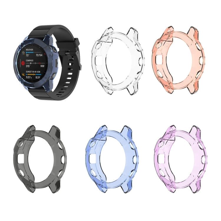 Suitable for Garmin Fenix 6X / 6X Pro Transparent TPU Silica Gel Watch Case