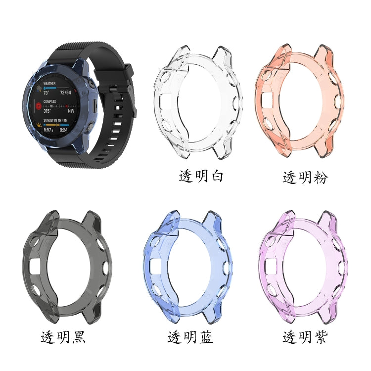Suitable for Garmin Fenix 6X / 6X Pro Transparent TPU Silica Gel Watch Case