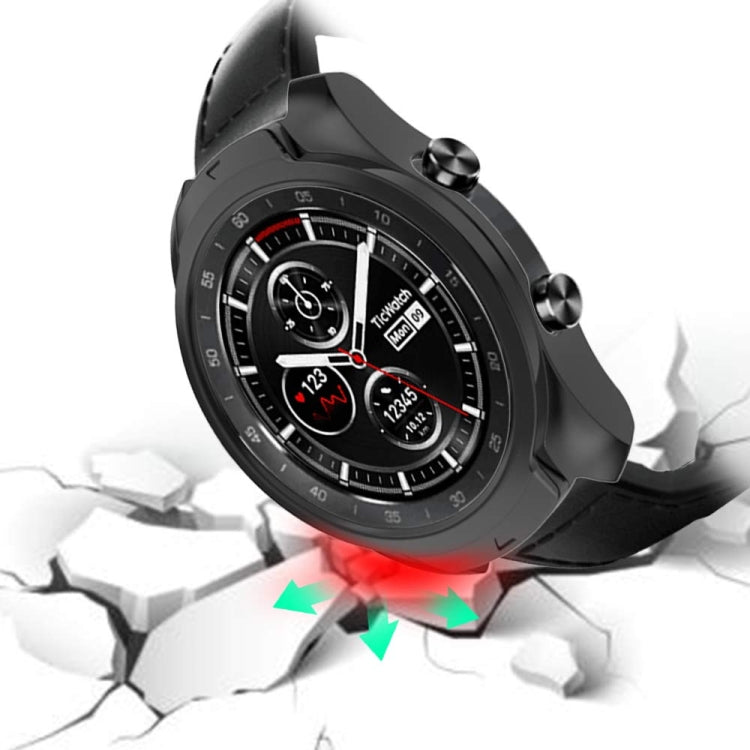 For Ticwatch Pro Galvanized TPU Half-package Watch Case