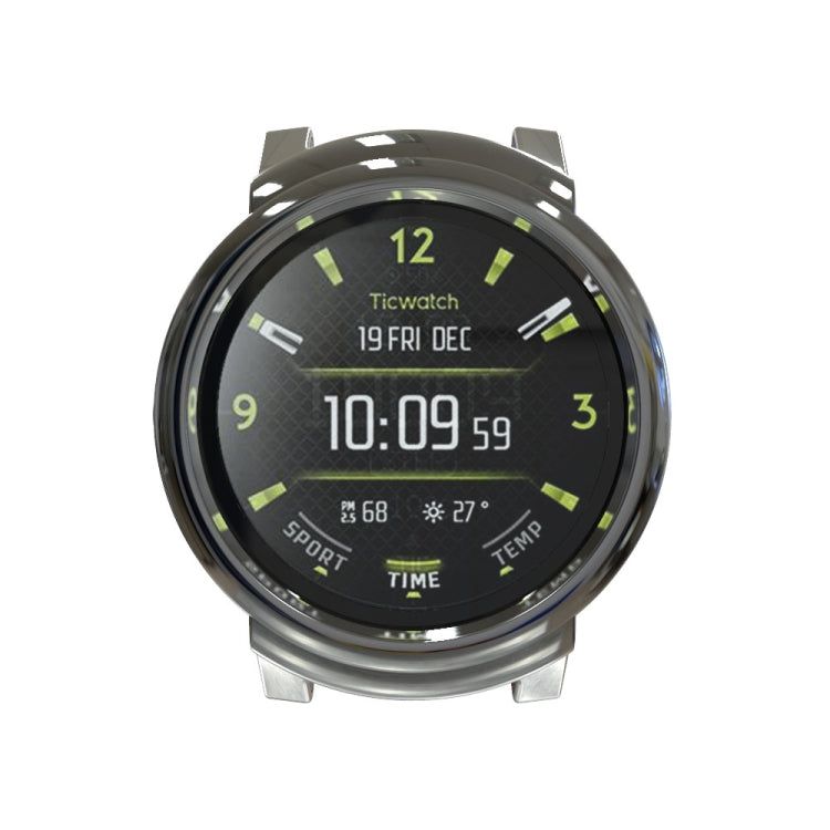 For Ticwatch E Galvanized TPU Half-package Watch Case