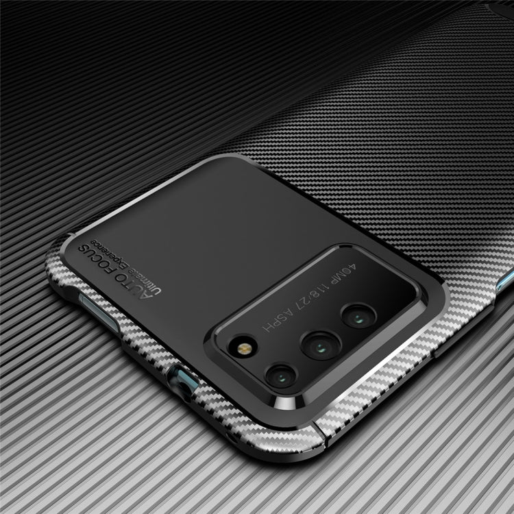 For Huawei Honor X10 Carbon Fiber Texture Shockproof TPU Case