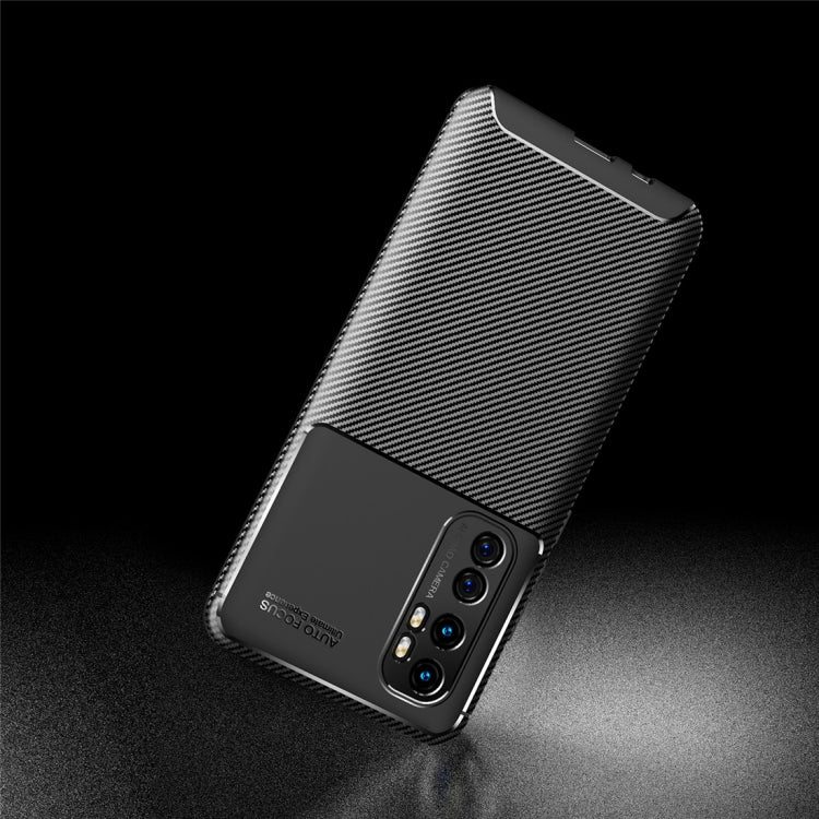 For Xiaomi Mi Note 10 lite Carbon Fiber Texture Shockproof TPU Case