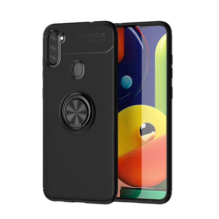 For Galaxy A11 Metal Ring Holder 360 Degree Rotating TPU Case