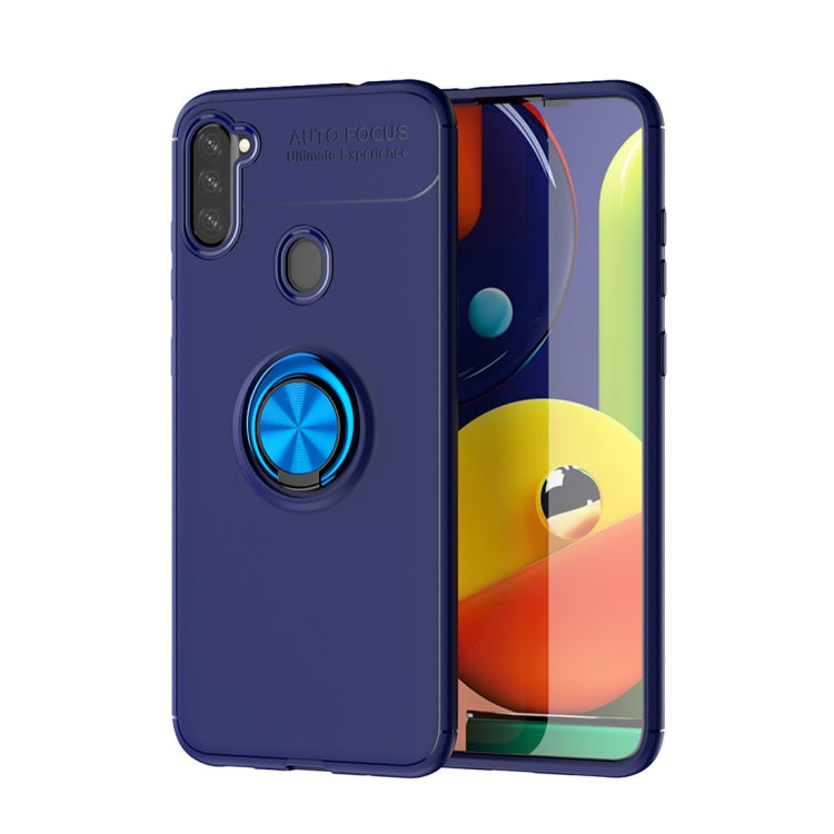 For Galaxy A11 Metal Ring Holder 360 Degree Rotating TPU Case