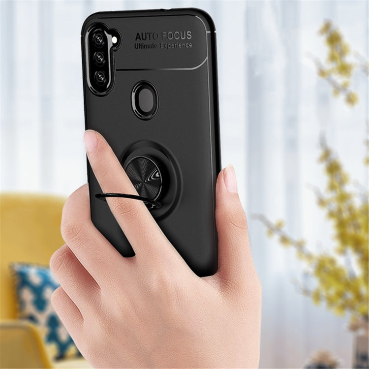 For Galaxy A11 Metal Ring Holder 360 Degree Rotating TPU Case