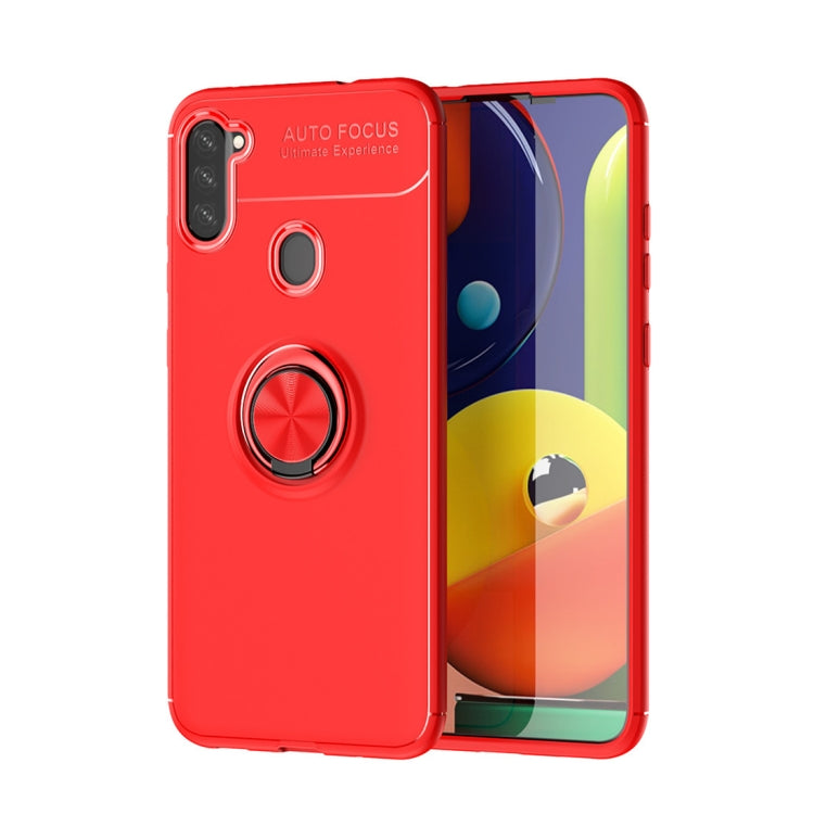 For Galaxy A11 Metal Ring Holder 360 Degree Rotating TPU Case