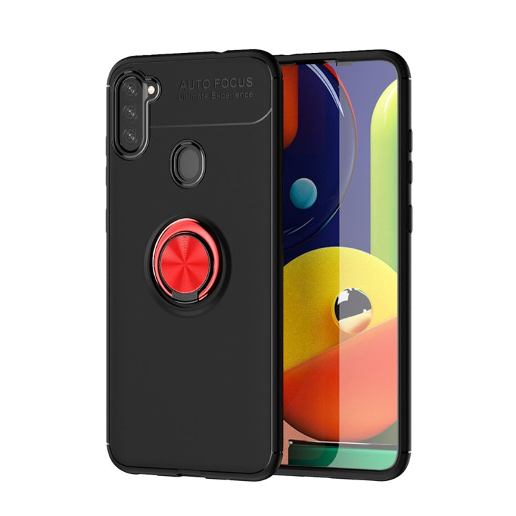 For Galaxy A11 Metal Ring Holder 360 Degree Rotating TPU Case