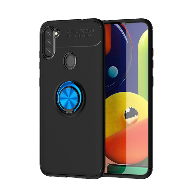 For Galaxy A11 Metal Ring Holder 360 Degree Rotating TPU Case