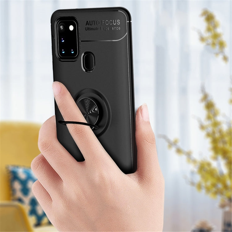 For Samsung Galaxy A21s Metal Ring Holder 360 Degree Rotating TPU Case