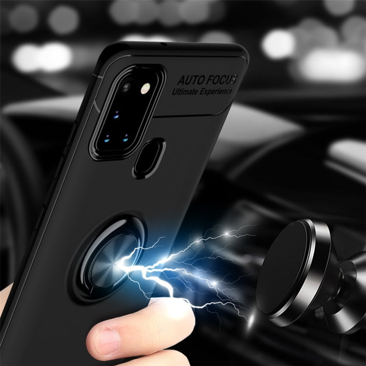 For Samsung Galaxy A21s Metal Ring Holder 360 Degree Rotating TPU Case
