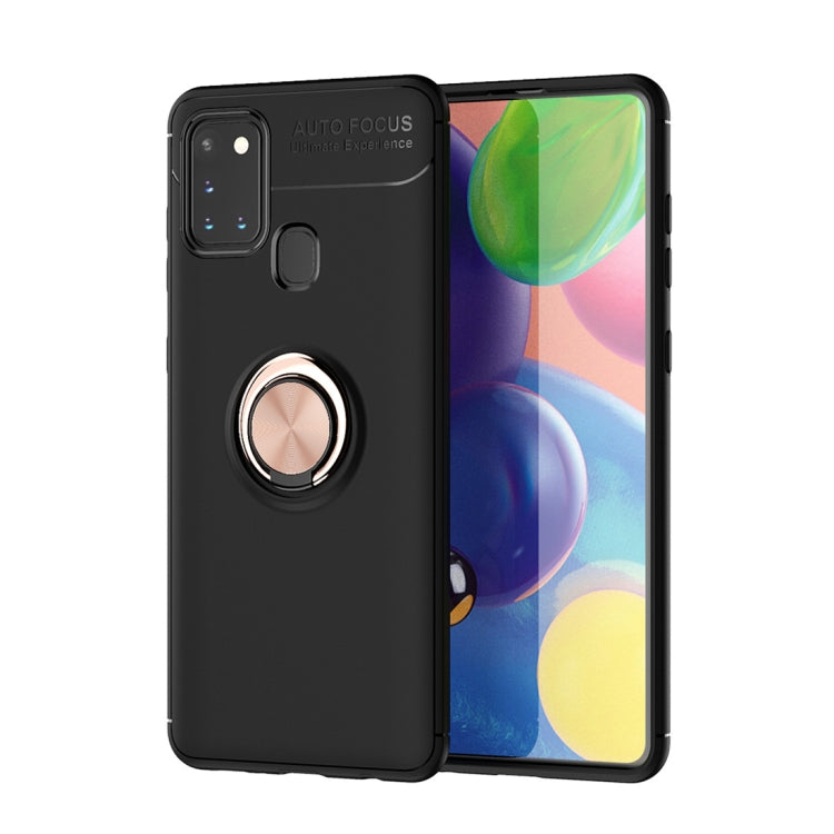 For Samsung Galaxy A21s Metal Ring Holder 360 Degree Rotating TPU Case