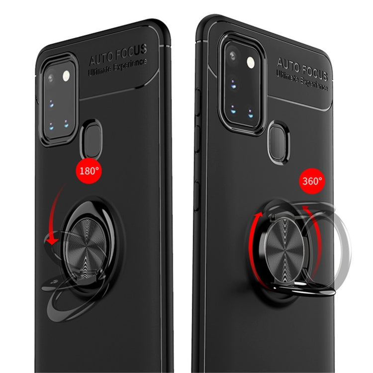 For Samsung Galaxy A21s Metal Ring Holder 360 Degree Rotating TPU Case