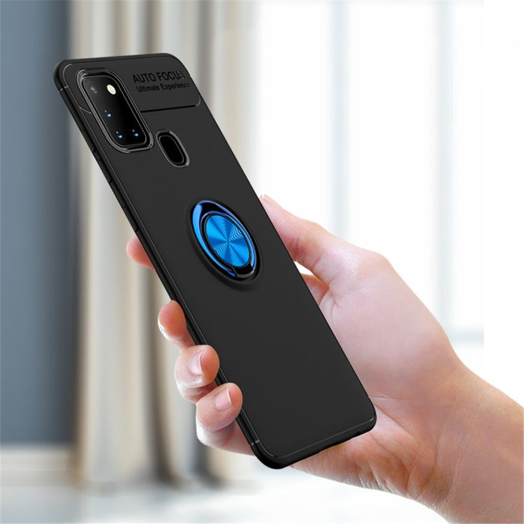 For Samsung Galaxy A21s Metal Ring Holder 360 Degree Rotating TPU Case