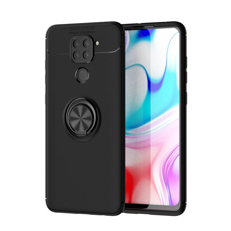 For Xiaomi Redmi Note 9 Metal Ring Holder 360 Degree Rotating TPU Case