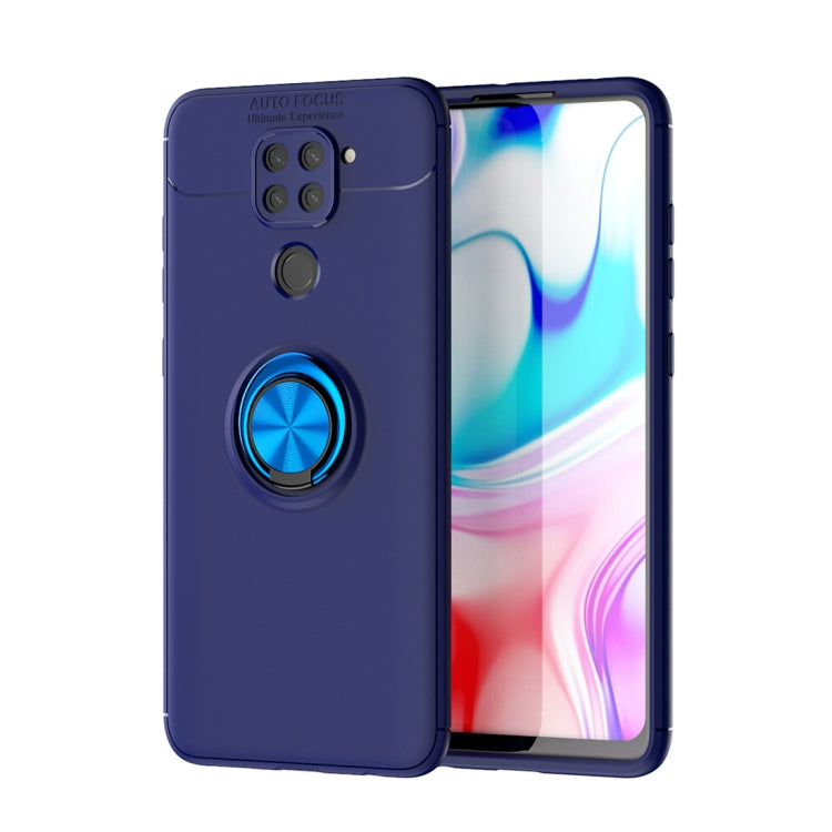 For Xiaomi Redmi Note 9 Metal Ring Holder 360 Degree Rotating TPU Case