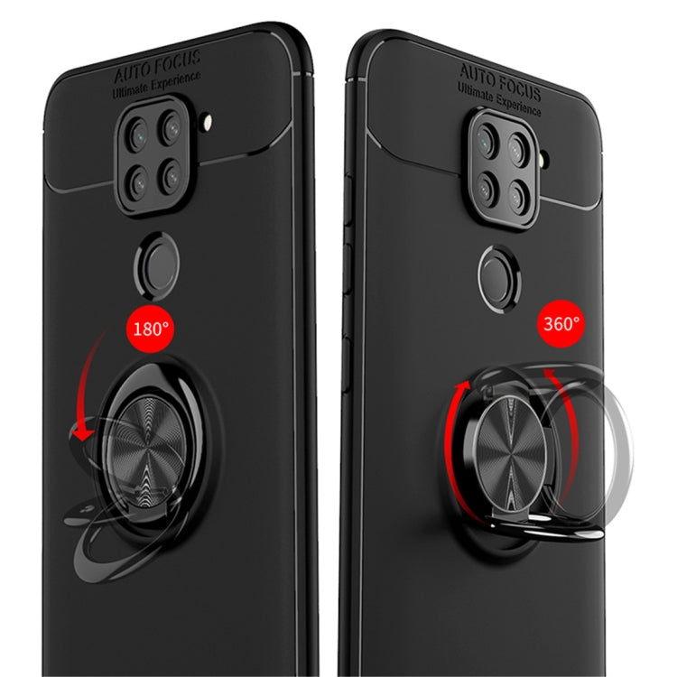 For Xiaomi Redmi Note 9 Metal Ring Holder 360 Degree Rotating TPU Case