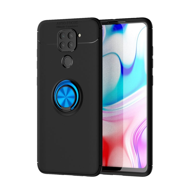 For Xiaomi Redmi Note 9 Metal Ring Holder 360 Degree Rotating TPU Case