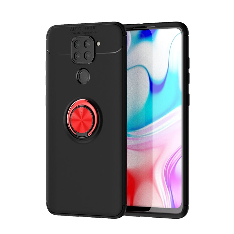 For Xiaomi Redmi Note 9 Metal Ring Holder 360 Degree Rotating TPU Case