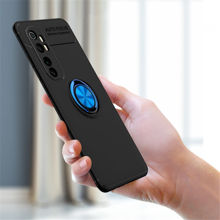 For Xiaomi Mi Note 10 lite Metal Ring Holder 360 Degree Rotating TPU Case