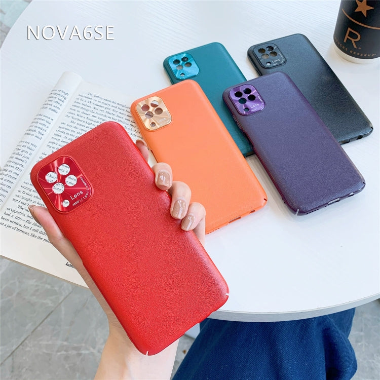 For Huawei P40 Lite/Nova 7i/Nova 6SE All-Inclusive Pure Prime Skin Plastic Case with Lens Ring Protection Cover