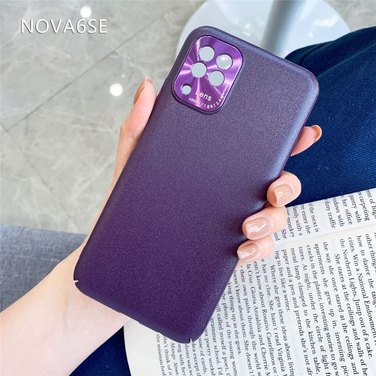 For Huawei P40 Lite/Nova 7i/Nova 6SE All-Inclusive Pure Prime Skin Plastic Case with Lens Ring Protection Cover