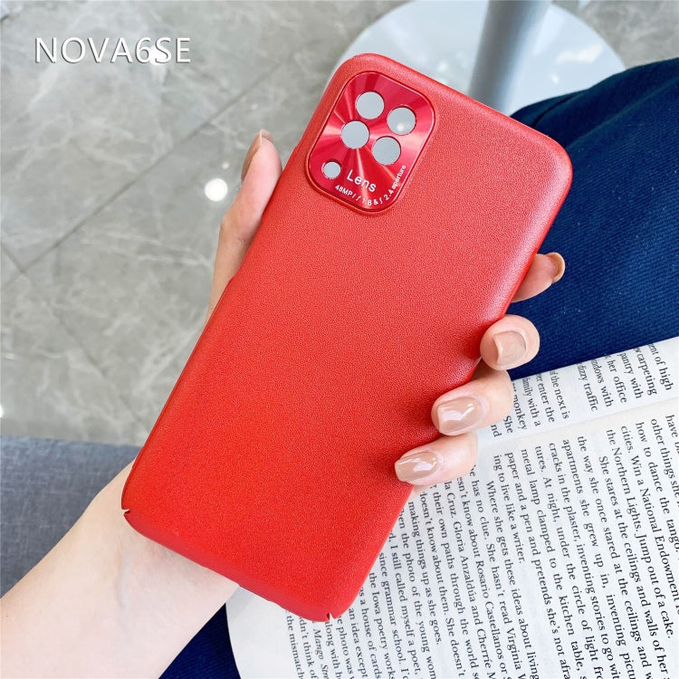 For Huawei P40 Lite/Nova 7i/Nova 6SE All-Inclusive Pure Prime Skin Plastic Case with Lens Ring Protection Cover