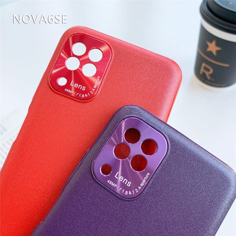 For Huawei P40 Lite/Nova 7i/Nova 6SE All-Inclusive Pure Prime Skin Plastic Case with Lens Ring Protection Cover