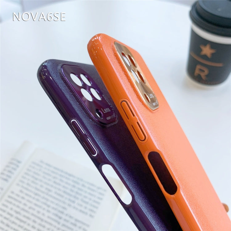 For Huawei P40 Lite/Nova 7i/Nova 6SE All-Inclusive Pure Prime Skin Plastic Case with Lens Ring Protection Cover