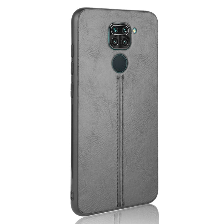For Xiaomi Redmi Note 9/Redmi 10X 4G Shockproof Sewing Cow Pattern Skin PC + PU + TPU Case