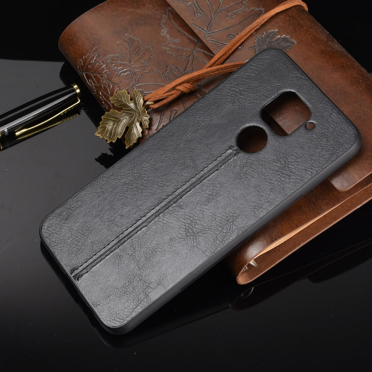 For Xiaomi Redmi Note 9/Redmi 10X 4G Shockproof Sewing Cow Pattern Skin PC + PU + TPU Case