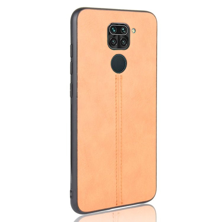 For Xiaomi Redmi Note 9/Redmi 10X 4G Shockproof Sewing Cow Pattern Skin PC + PU + TPU Case