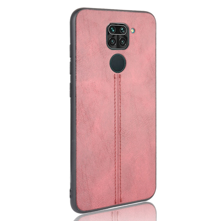 For Xiaomi Redmi Note 9/Redmi 10X 4G Shockproof Sewing Cow Pattern Skin PC + PU + TPU Case