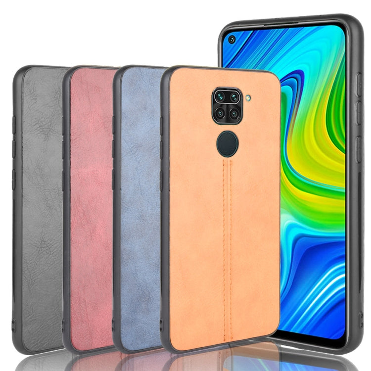 For Xiaomi Redmi Note 9/Redmi 10X 4G Shockproof Sewing Cow Pattern Skin PC + PU + TPU Case