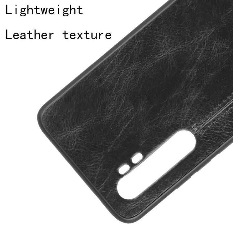 For Xiaomi Mi Note 10 Lite Shockproof Sewing Cow Pattern Skin PC + PU + TPU Case