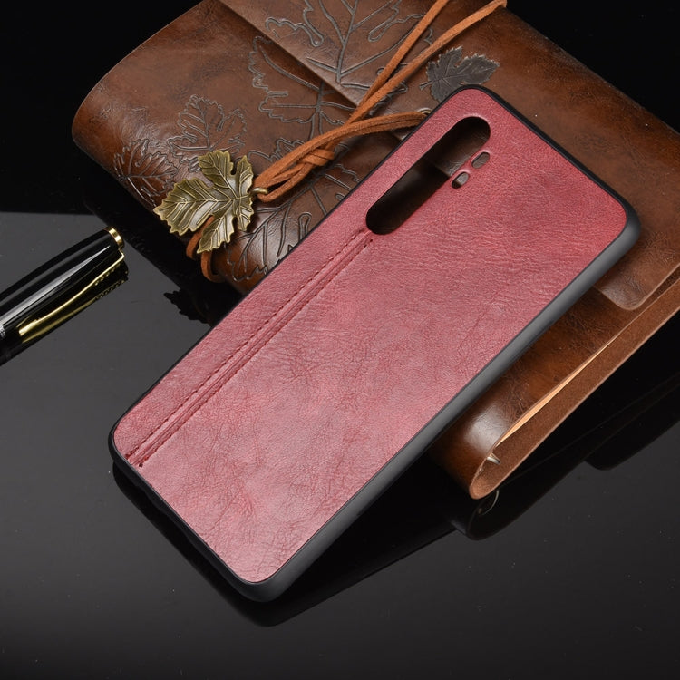 For Xiaomi Mi Note 10 Lite Shockproof Sewing Cow Pattern Skin PC + PU + TPU Case