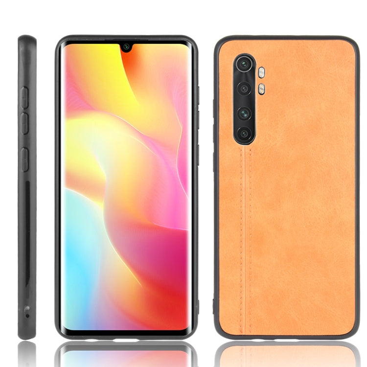 For Xiaomi Mi Note 10 Lite Shockproof Sewing Cow Pattern Skin PC + PU + TPU Case