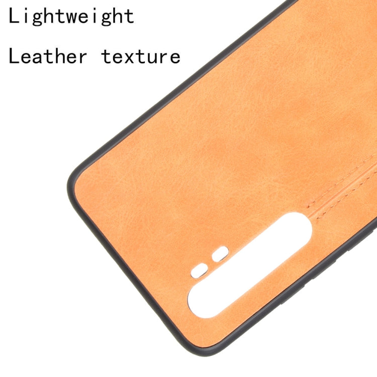 For Xiaomi Mi Note 10 Lite Shockproof Sewing Cow Pattern Skin PC + PU + TPU Case