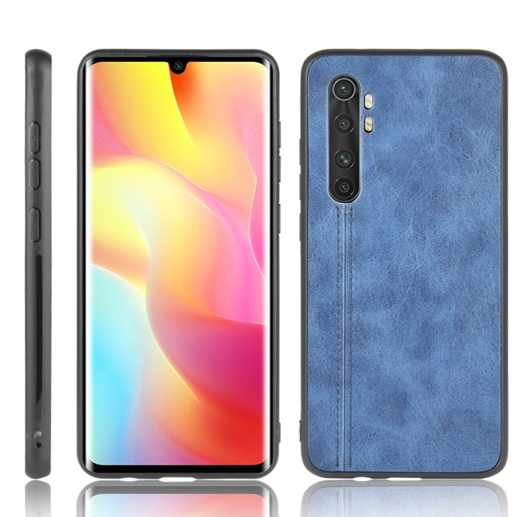For Xiaomi Mi Note 10 Lite Shockproof Sewing Cow Pattern Skin PC + PU + TPU Case