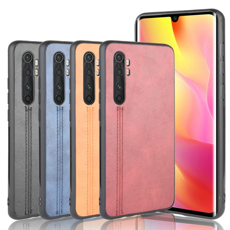 For Xiaomi Mi Note 10 Lite Shockproof Sewing Cow Pattern Skin PC + PU + TPU Case