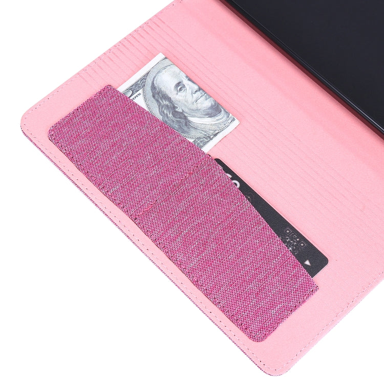 For Samsung Galaxy Tab A 8.4 (2020) Horizontal Flip TPU + Fabric PU Leather Protective Case with Name Card Clip