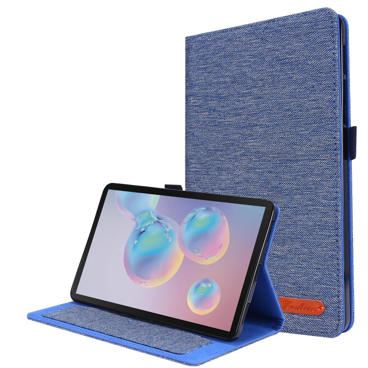 For Samsung Galaxy Tab A 8.4 (2020) Horizontal Flip TPU + Fabric PU Leather Protective Case with Name Card Clip