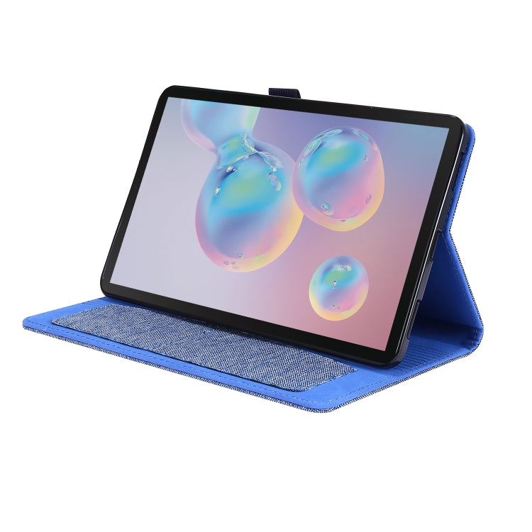 For Samsung Galaxy Tab A 8.4 (2020) Horizontal Flip TPU + Fabric PU Leather Protective Case with Name Card Clip