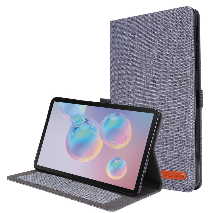 For Samsung Galaxy Tab A 8.4 (2020) Horizontal Flip TPU + Fabric PU Leather Protective Case with Name Card Clip
