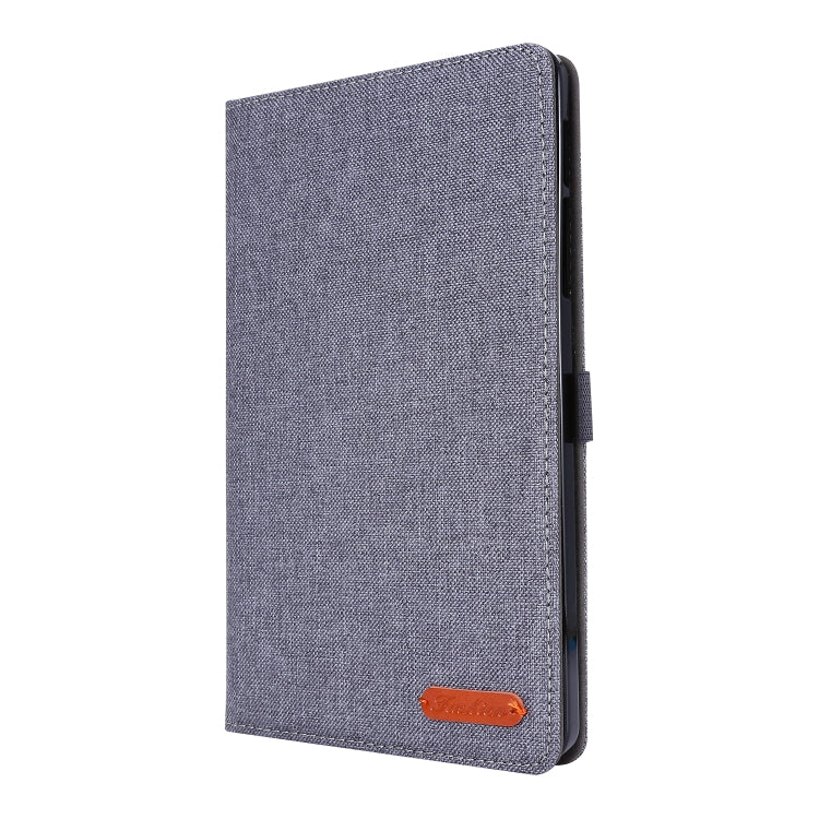 For Samsung Galaxy Tab A 8.4 (2020) Horizontal Flip TPU + Fabric PU Leather Protective Case with Name Card Clip