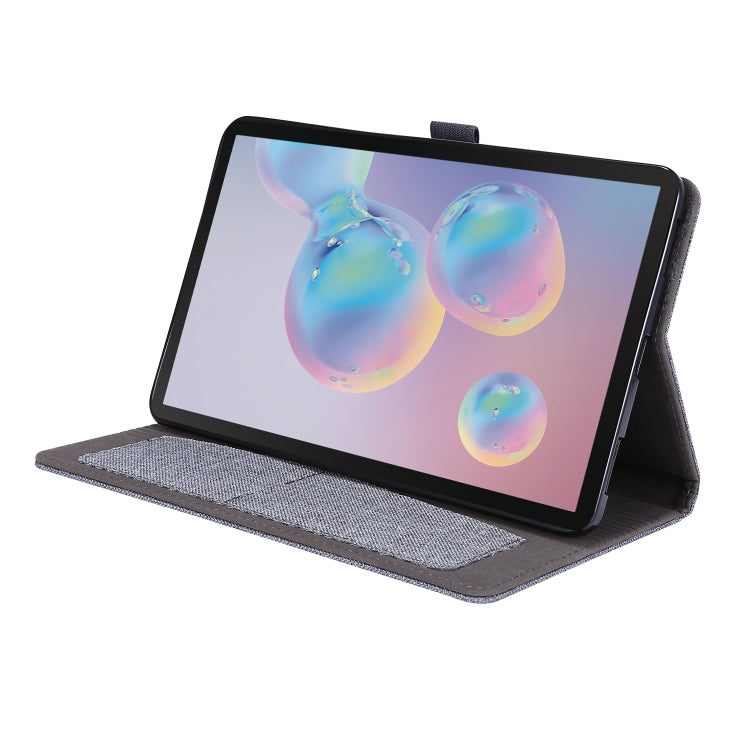 For Samsung Galaxy Tab A 8.4 (2020) Horizontal Flip TPU + Fabric PU Leather Protective Case with Name Card Clip