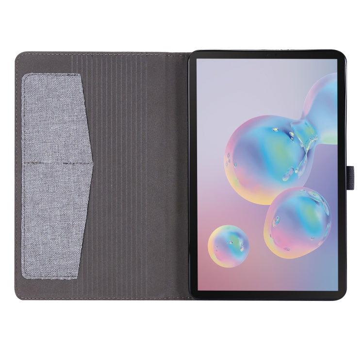 For Samsung Galaxy Tab A 8.4 (2020) Horizontal Flip TPU + Fabric PU Leather Protective Case with Name Card Clip