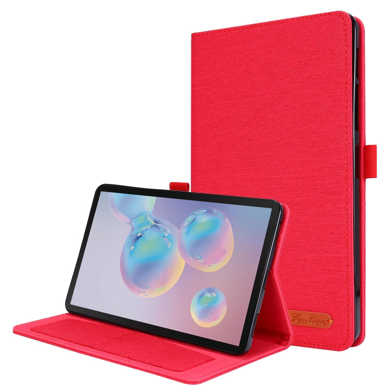 For Samsung Galaxy Tab A 8.4 (2020) Horizontal Flip TPU + Fabric PU Leather Protective Case with Name Card Clip