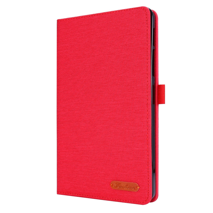 For Samsung Galaxy Tab A 8.4 (2020) Horizontal Flip TPU + Fabric PU Leather Protective Case with Name Card Clip